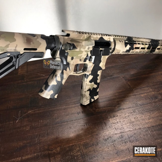 AR-15 Rifle with a Custom Cerakote MultiCam Finish by Web User | Cerakote