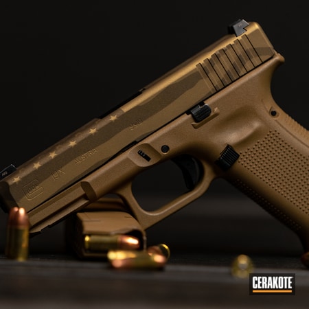 Powder Coating: Glock,Pistol,Gold H-122,Glock 19,Burnt Bronze H-148,Solid Tone