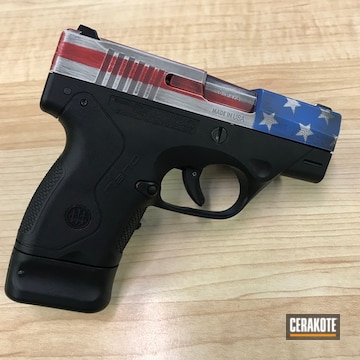 Cerakoted Beretta Nano Handgun With An American Flag Finish