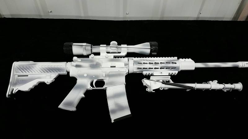 Snow Camo AR-15 by ETHAN | Cerakote