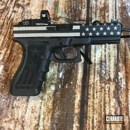 Powder Coating: Weapon Stencils,Graphite Black H-146,Glock,Stencil,USA,Cerakotelove,American Flag,Tactical Grey H-227,Vortex,Glock 22,CerakoteMafia