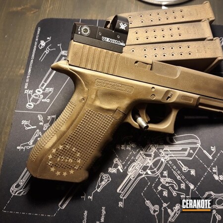 Powder Coating: Glock,DESERT SAND H-199,Pistol,Battleworn,Burnt Bronze H-148,Glock 17