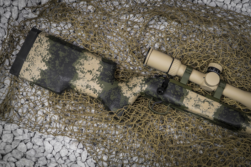 Sponge Paint Rifle Stock Sponge Camo Rifle Finish using Armor Black, Desert Sand and Mil Spec O ...