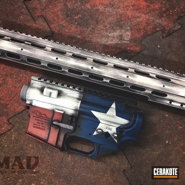 Cerakoted Battleworn Texas / American Flag Cerakote Finish