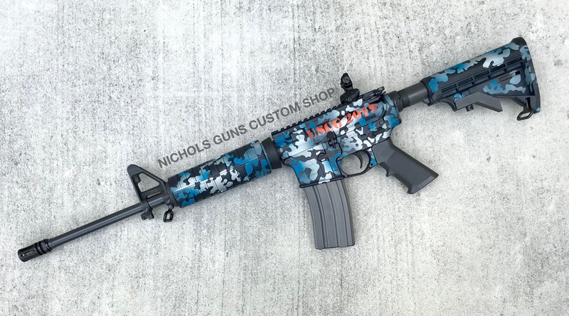 Tactical Rifle finished in a Blue MultiCam Finish by Web User | Cerakote
