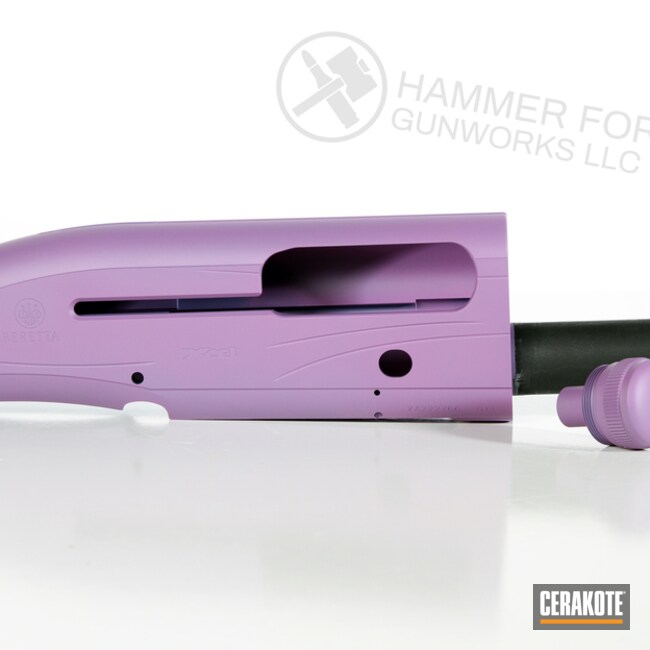 Cerakoted Pastel Purple Shotgun Receiver