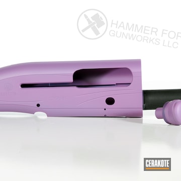 Cerakoted Pastel Purple Shotgun Receiver