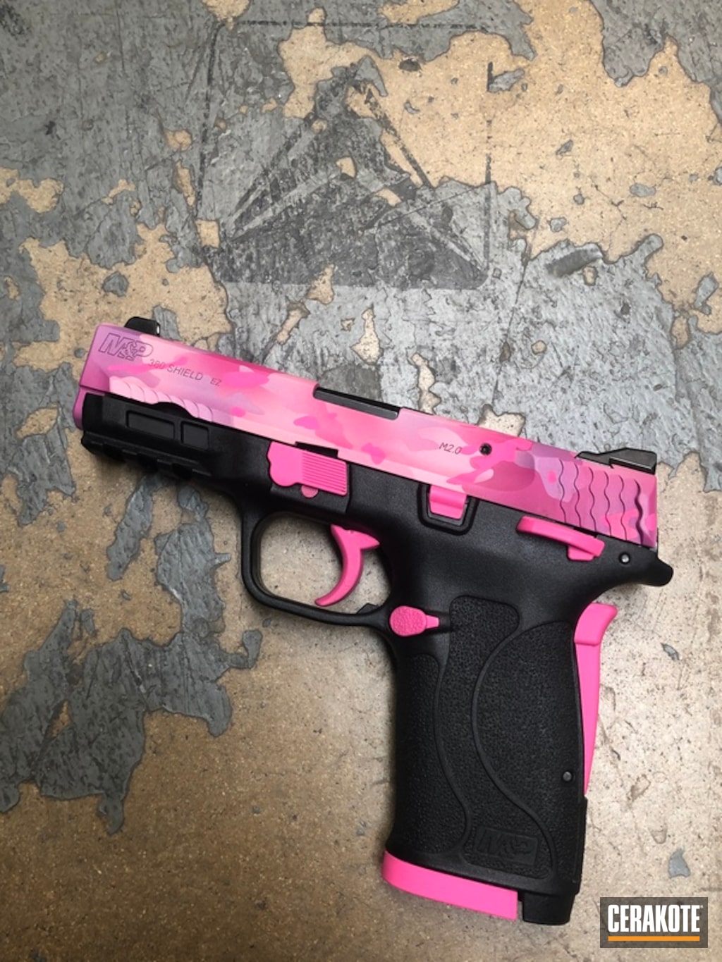 Pink Multicam 380ez By Abelardo Roman Cerakote Pink Multicam 380ez By Abelardo Roman Cerakote