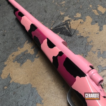Cerakoted Remington 700 In Bazooka Pink And Elite Blackout