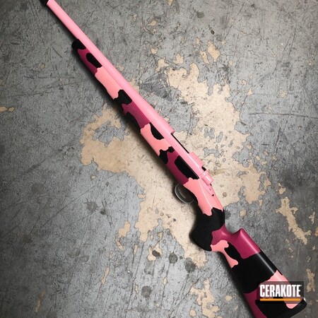 Powder Coating: Bazooka Pink H-244,BLACKOUT E-100,Ladies,Remington 700,Remington,Long Range Rifle,Rifle,Bolt Action Rifle,TCR,Barreled Action,Texas Custom Rifles