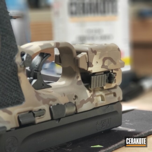Cerakoted Smith & Wesson With Custom Multicam