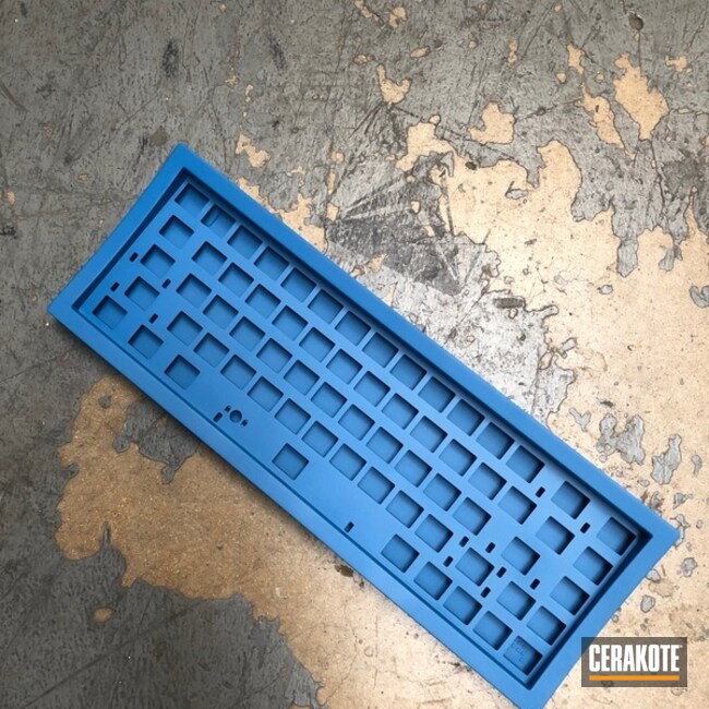 Cerakoted Ridgeway Blue Keyboard