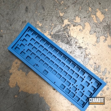 Cerakoted Ridgeway Blue Keyboard