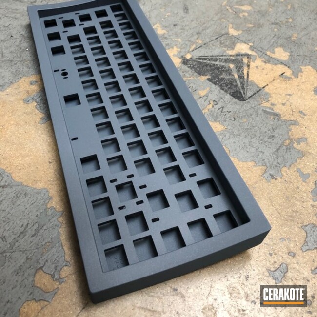 Cerakoted Cobalt Kinetics Slate Keyboard