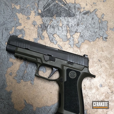 Powder Coating: Sig Sauer,Sig Sauer P320,Handguns,Pistol,O.D. Green H-236,P320