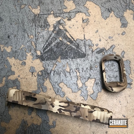 Powder Coating: Slide,Agency Arms,Arid MultiCam,Flared Magwell,Chocolate Brown H-258,Aluminum Backplate,MultiCam,GLOCK® FDE H-261,Glock Back Plate,BENELLI® SAND H-143,Back Plates,Glock,Custom Glock Slide,RMR Cut,Magwell,Patriot Brown H-226