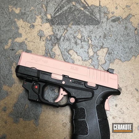 Powder Coating: Custom Mix Pink,Springfield XDS,Bazooka Pink H-244,Rose Gold,Handguns,Pistol,Custom Mix,Springfield Armory