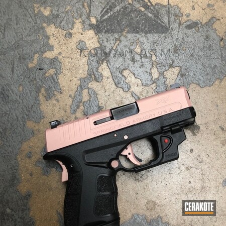 Powder Coating: Custom Mix Pink,Springfield XDS,Bazooka Pink H-244,Rose Gold,Handguns,Pistol,Custom Mix,Springfield Armory