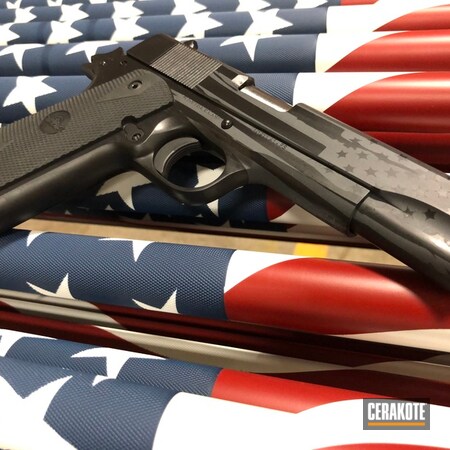 Powder Coating: Graphite Black H-146,1911,Pistol,Sniper Grey H-234,American Flag