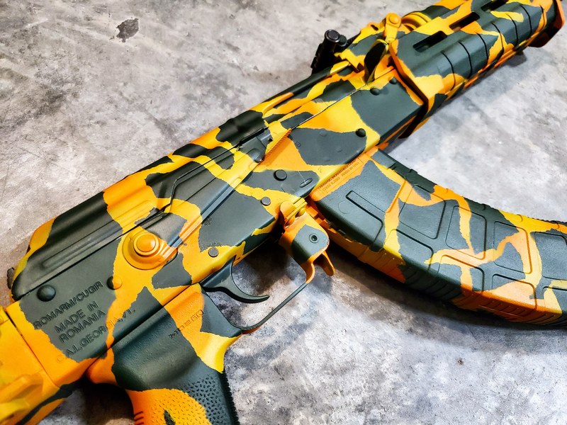 AK-47 Rifle done in a Custom Rhodesian Merc Brush Camo Finish by ...
