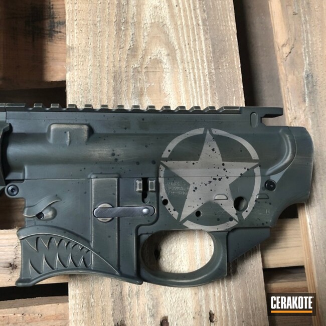 Cerakoted H-146 Graphite Black, H-232 Magpul O.d. Green And H-235 Coyote Tan