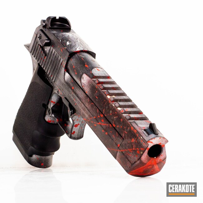 Cerakoted H-216 Smith & Wesson Red And H-151 Satin Aluminum
