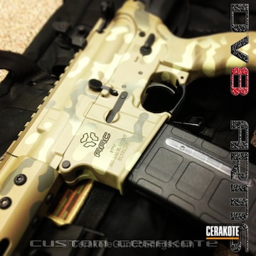 Cerakoted H-211 Bae Green With H-232 Magpul O.d. Green And H-247 Desert Sage