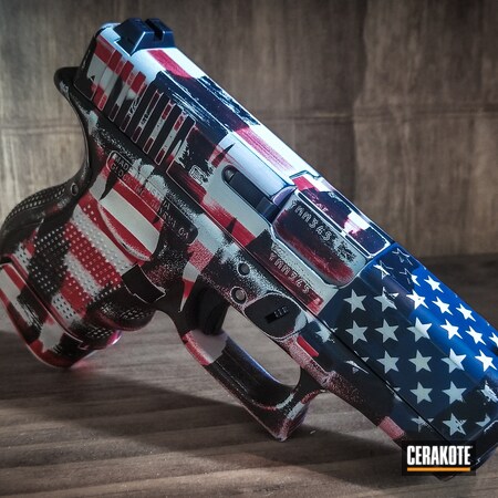 Powder Coating: Graphite Black H-146,Glock,Distressed,Pistol,Stormtrooper White H-297,American Flag,FIREHOUSE RED H-216,Ridgeway Blue H-220,Distressed American Flag