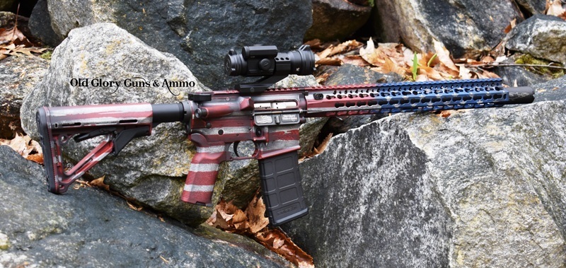 American Flag Finished AR Custom Rifle by DANA RYLL | Cerakote