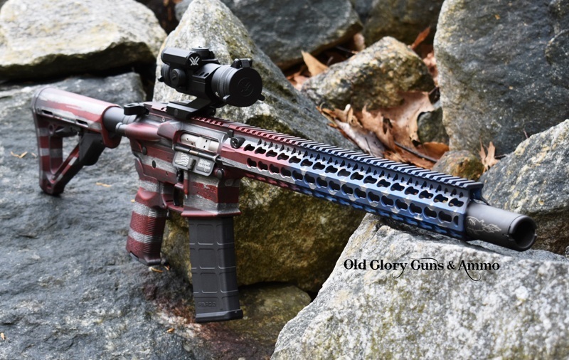 American Flag Finished AR Custom Rifle by DANA RYLL | Cerakote