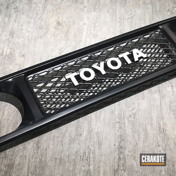 Cerakoted Toyota Front Grille Cerakoted With E-100 Blackout