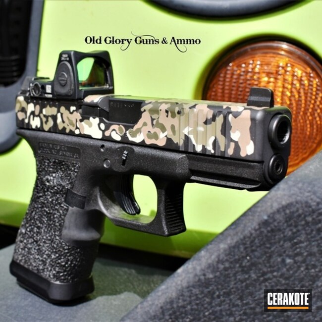 Cerakoted Custom Glock 19 Featuring A Custom Cerakote Multicam Finish
