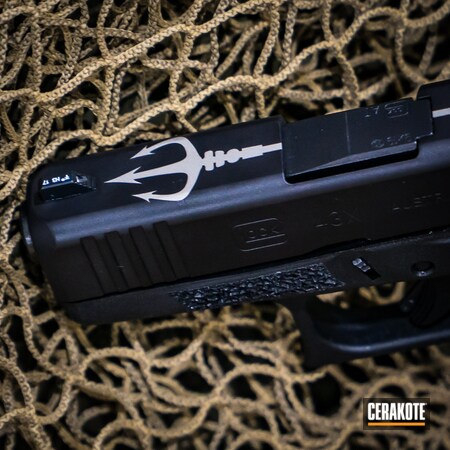 Powder Coating: Glock 43,Glock,Handguns,Pistol,Armor Black H-190,MATTE ARMOR CLEAR H-301,Custom