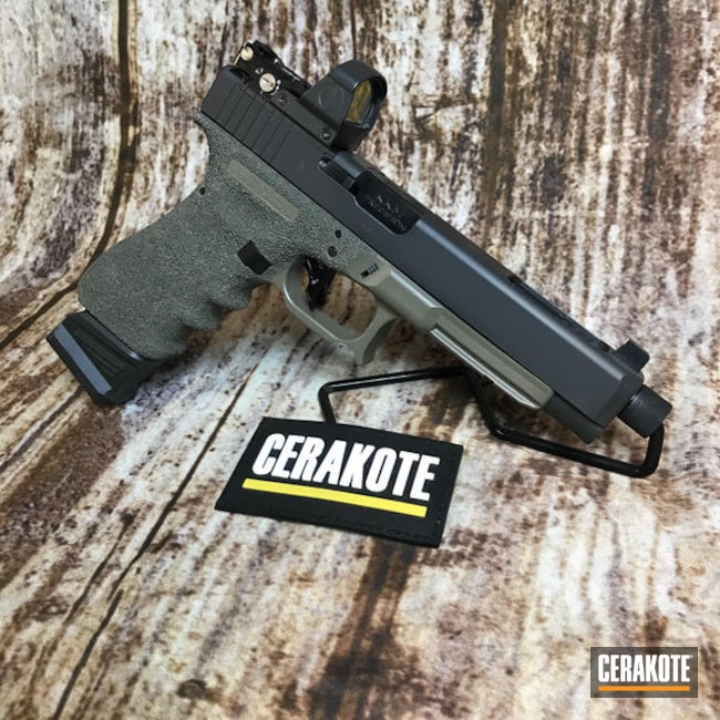 Cerakoted Two Toned Glock 34 With Cerakote E-120 And E-150