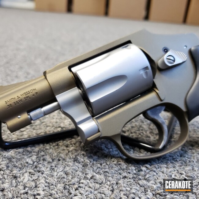 Cerakoted Smith & Wesson 642 Revolver With A Burnt Bronze Finish