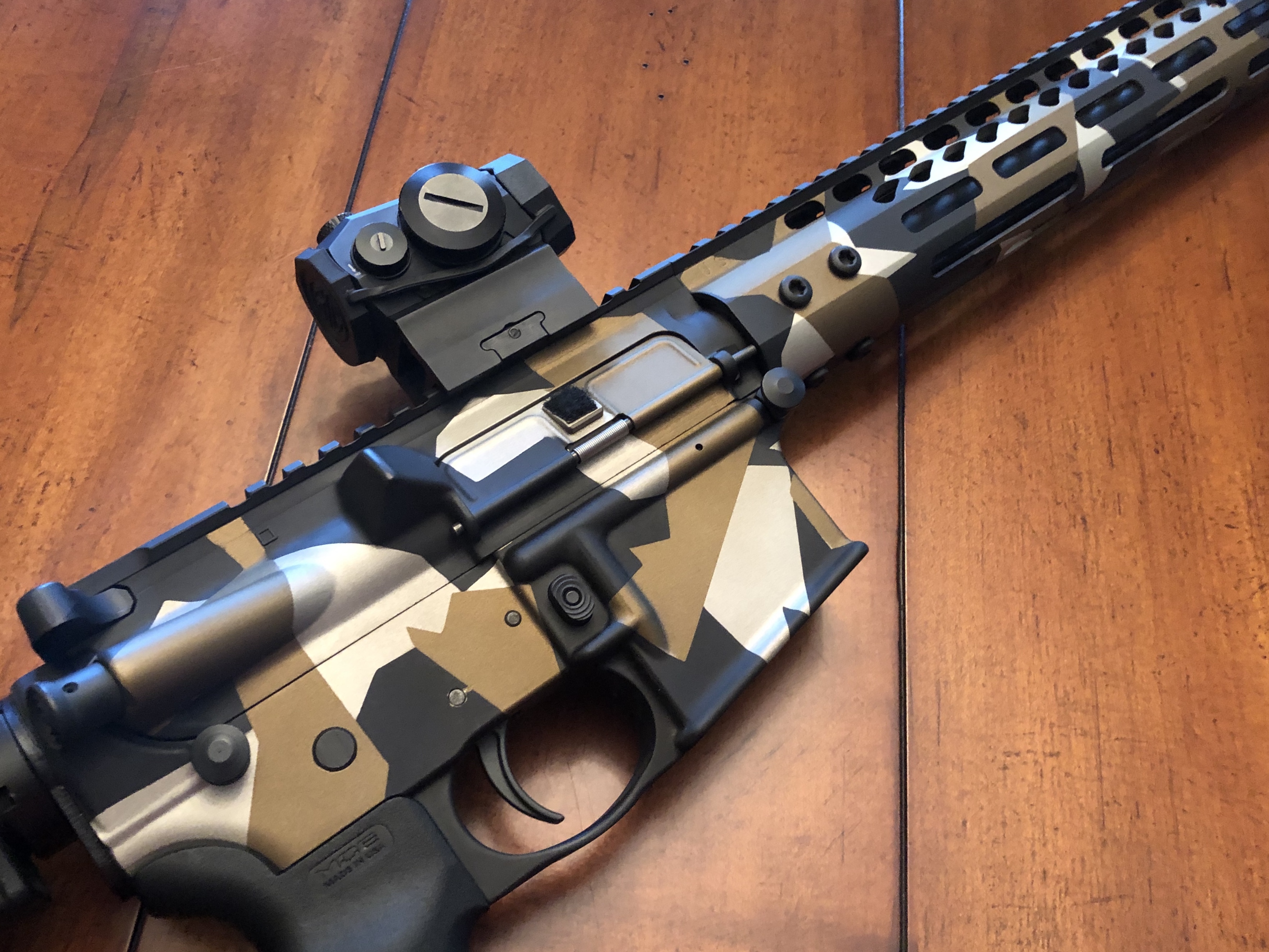Anderson Mfg. Rifle in a Splinter Camo Finish by DONNY | Cerakote