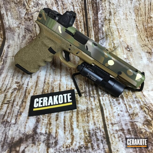 Cerakoted Custom Glock Handgun Build With A Cerakote Multicam Finish
