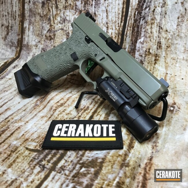 Cerakoted Glock 17 Gen 5 With Cerakote Elite Blackout And Jungle