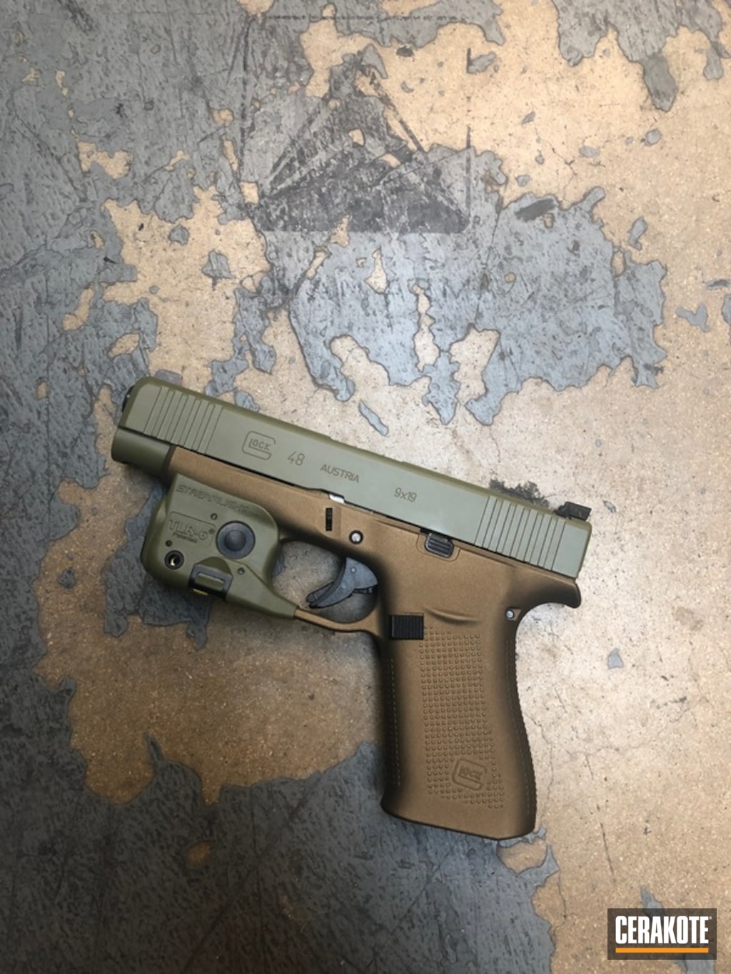 Two Toned Burnt Bronze and Noveske Bazooka Green Finish by ABELARDO