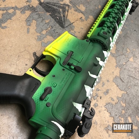 Powder Coating: Bright White H-140,Electric Yellow H-166,Custom Mix,Reptile Camo,JESSE JAMES EASTERN FRONT GREEN  H-400,Custom Camo,AR-15,Rifle,No Step On Snek,Sky Blue H-169,Emerald Tree Boa,Palmetto State Armory,Tactical Rifle,Snakeskin Camo,Snake Skin