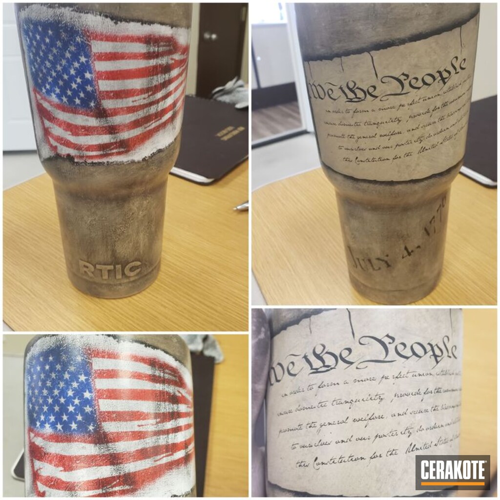 Rtic Tumbler With A Custom Cerakote Constitution American Flag Finish By Web User Cerakote