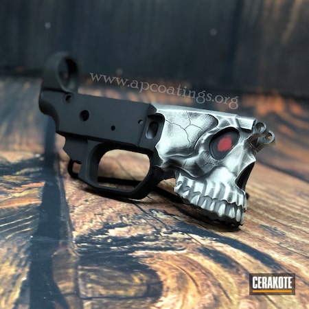 Powder Coating: Bright White H-140,Graphite Black H-146,Distressed,Spike's Tactical The Jack,Spikes Jack Lower,FIREHOUSE RED H-216,Battleworn,Skull,Lower