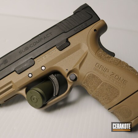 Powder Coating: Springfield XD-9,Two Tone,Pistol,Mod2,Springfield Armory,Mud Brown H-225