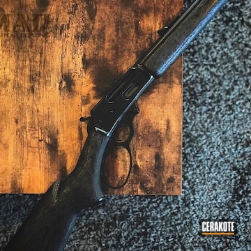 Cerakoted Marlin Lever Action Rifle With Cerakote Gloss Black