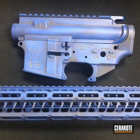 Powder Coating: Graphite Black H-146,Distressed,Spike's Tactical The Jack,NRA Blue H-171,Upper / Lower / Handguard