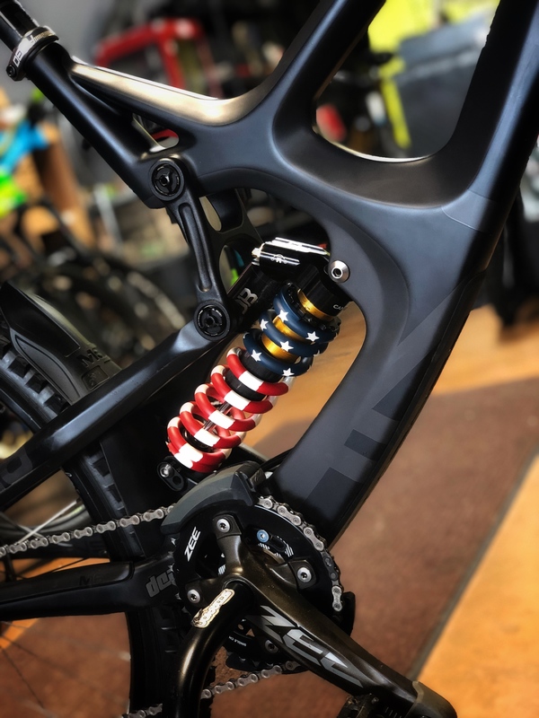 American Flag Mountain Bike Rear Spring by Web User | Cerakote