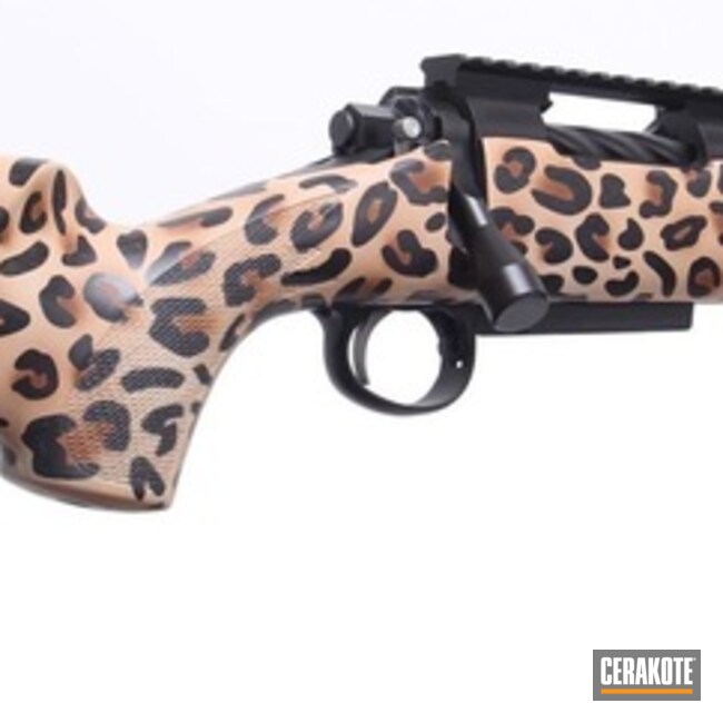 Cerakoted Custom Leopard Print Bolt Action Rifle
