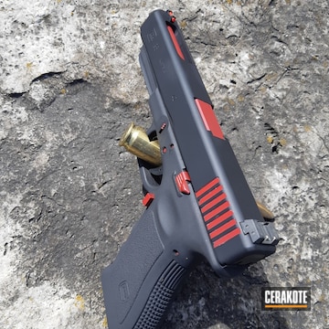 Cerakoted Two Toned Glock 35 In Cerakote H-216 And H-190