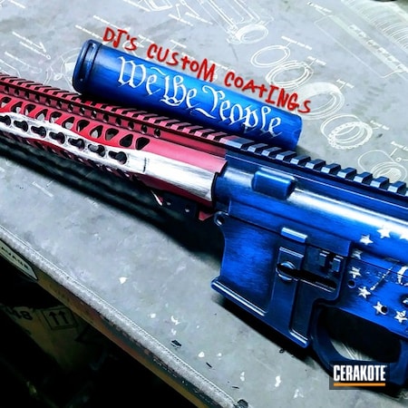 Powder Coating: NRA Blue H-171,Armor Black H-190,Stormtrooper White H-297,American Theme "EST. 1776",1776,FIREHOUSE RED H-216,Stars and Stripes,Upper / Lower / Handguard