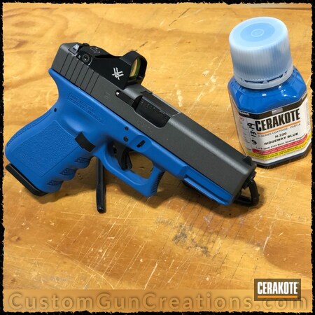 Powder Coating: RMR Optic,Glock,Two Tone,Pistol,Ridgeway Blue H-220,Solid Color
